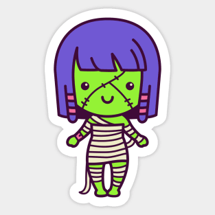 Cute Kawaii Mummy Girl Cartoon Sticker